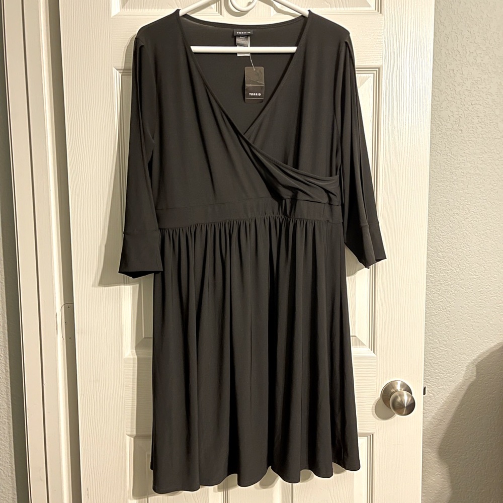 Torrid Size 1 Black A-Line Cold Shoulder Dress